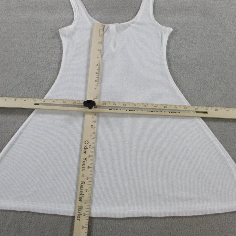SKIMS Sheer Cotton Lace Mini Slip Dress White Snow Womens XS Extra Small NWT NEW - Picture 8 of 9